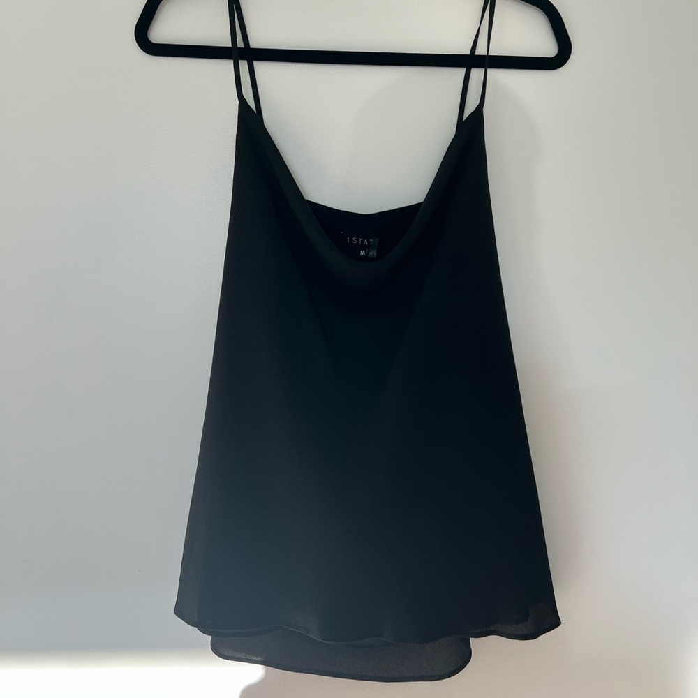 Black Tank Top with Open Back